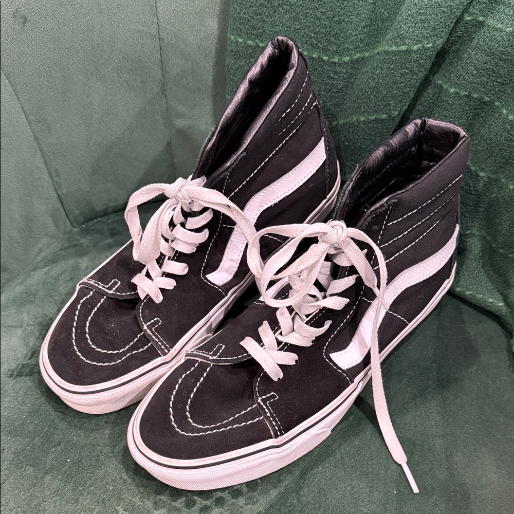 Vans Black and White High-Top Sneakers